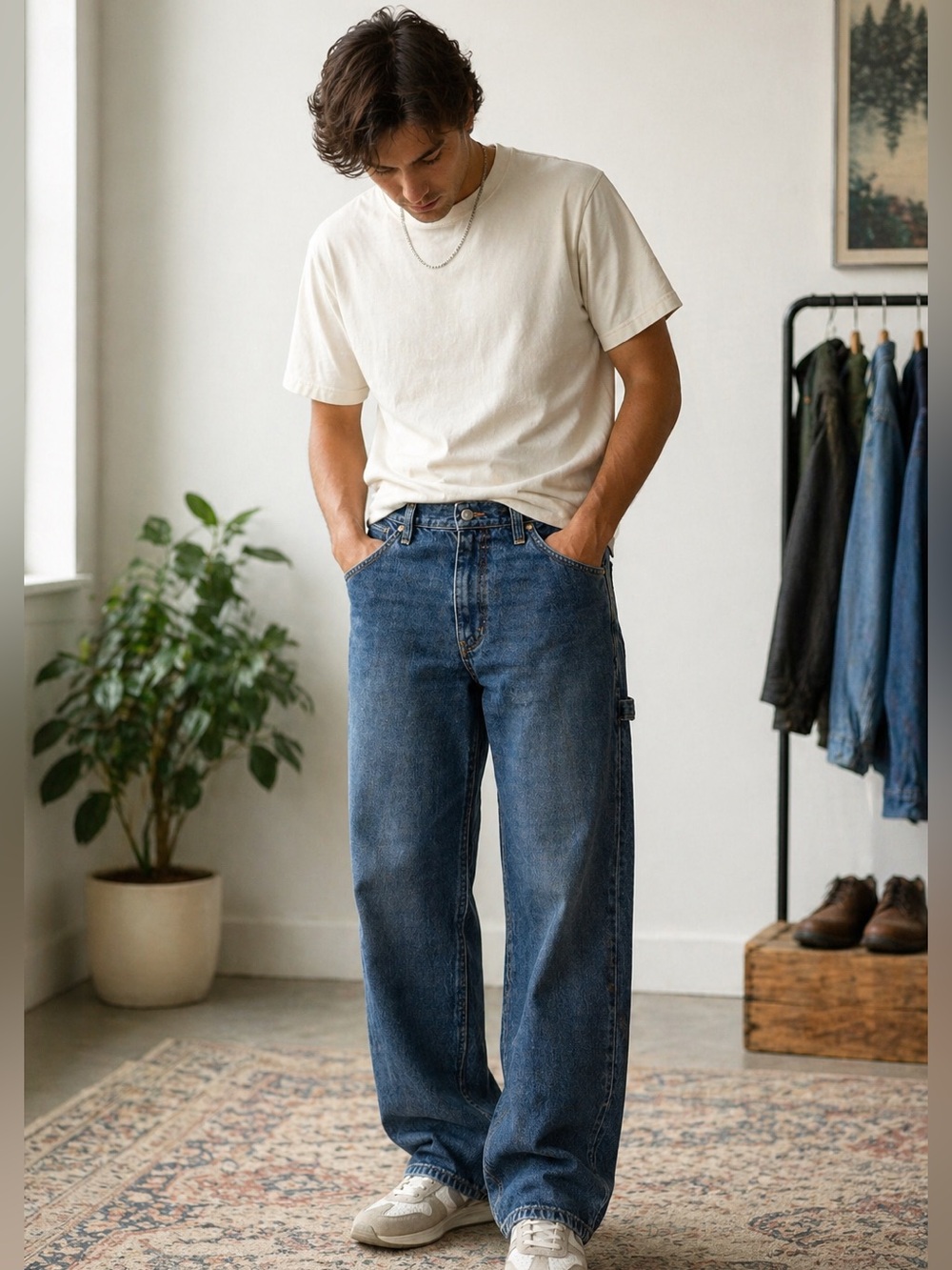 Columbia Carpenter Jeans 34x30 Relaxed Fit Workwear Utility Denim Men